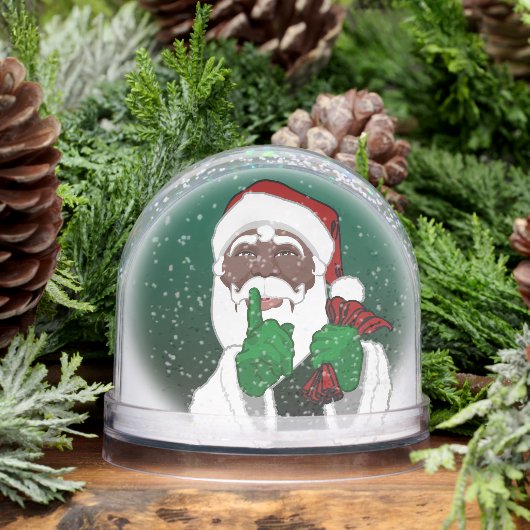 African Santa Snow Globe Custom Christmas Gifts (冬)