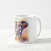 African Savanna Elephant 300724AREF132 - Watercolo コーヒーマグカップ (正面右)