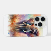 African Savanna Elephant 300724AREF132 - Watercolo iPhoneケース (裏面横)