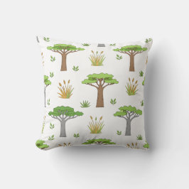 African Savanna Trees and Grasslands Cushion  クッション