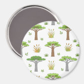 African Savanna Trees and Grasslands Cushion  マグネット (正面/裏面)
