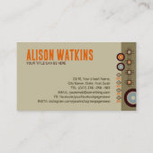 African Soul – アールデコの構成 名刺 (裏面)