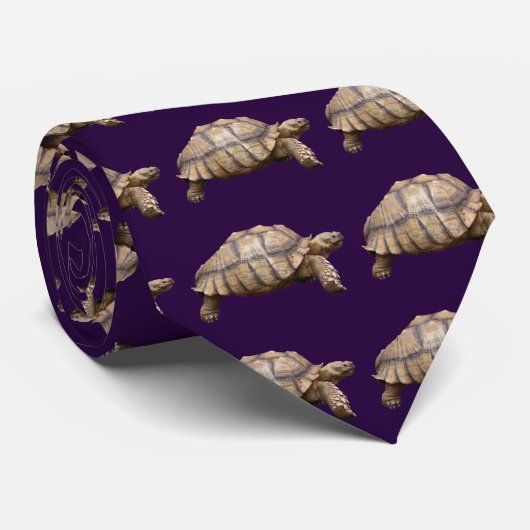 African spurred tortoise ネクタイ (ロール)