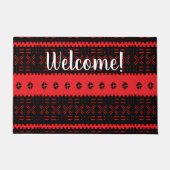 African Style Pattern Personalized ドアマット (正面)