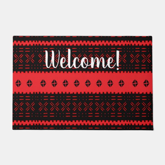 African Style Pattern Personalized ドアマット (正面)