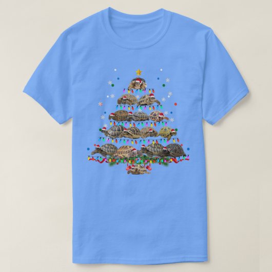 African Sulcata Tortoise Christmas Tree Funny Mars Tシャツ (デザイン正面)