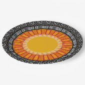 African Sun Decorative Paper Plates ペーパープレート (アングル)