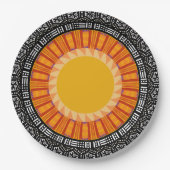 African Sun Decorative Paper Plates ペーパープレート (正面)