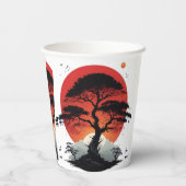 African Sunset Tree 紙コップ (裏面)