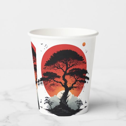 African Sunset Tree 紙コップ (裏面)