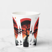 African Sunset Tree 紙コップ (左)