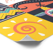 African Symbolic Art Collage ポスター (角)