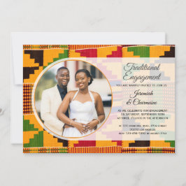 African TRADITIONAL ENGAGEMENT Ghana Kente  招待状