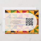 African TRADITIONAL ENGAGEMENT Ghana Kente  招待状 (裏面)