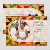 African TRADITIONAL ENGAGEMENT Ghana Kente  招待状 (正面/裏面)