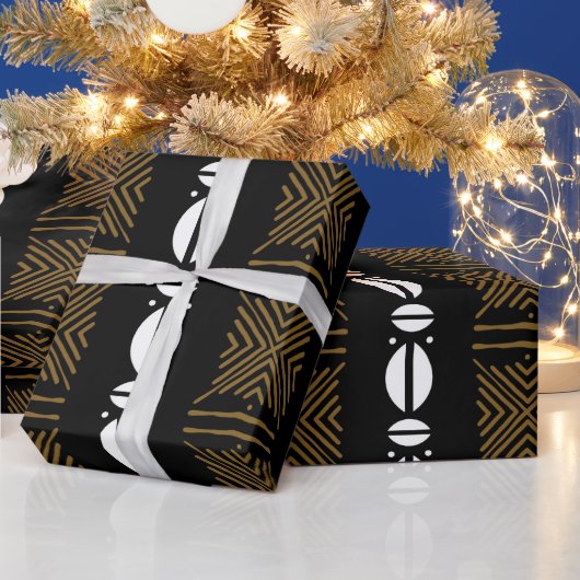African Tribal Animal Print Wrapping Paper ラッピングペーパー (クリスマス)
