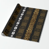 African Tribal Animal Print Wrapping Paper ラッピングペーパー (アンロールド)