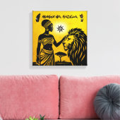 African Tribal Art: Ancestral painting ideas キャンバスプリント (インサイチュ (リビング))