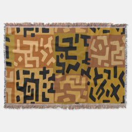 African Tribal BaKuba スローブランケット