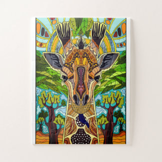 African tribal Giraffe  ジグソーパズル