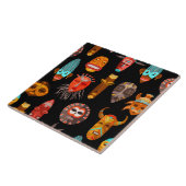 African tribal mask タイル (側面)