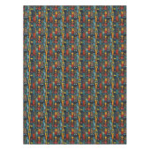 African tribal pattern with idols. テーブルクロス (正面)