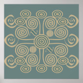 african tribe ornate ポスター (正面)