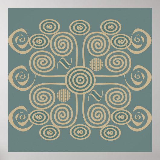 african tribe ornate ポスター (正面)