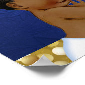 African Twin BOYS |Gold Glitter Royal Gifts Sign ポスター (角)