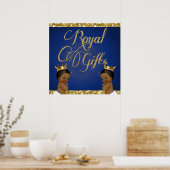 African Twin BOYS |Gold Glitter Royal Gifts Sign ポスター (キッチン)
