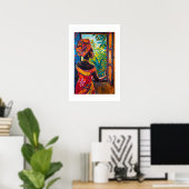 African Vibrant Abstract Art Print ポスター (ホームオフィス)