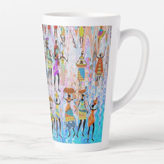 African Village カフェラテマグ (右)