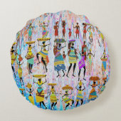 African Village  ラウンドクッション (裏面)