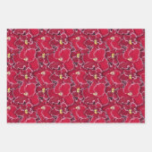 African Violetラッピング紙フラットシートセット3 ラッピングペーパーシート (正面3)