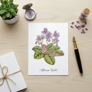African Violet Curtis Botanical ポストカード