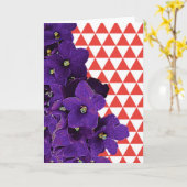 African Violet Red Pyramid Frameableノートカード カード (黄色い花)