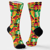 African Wax Print Africa Kente Afri Ankara Socks ソックス (傾斜あり)