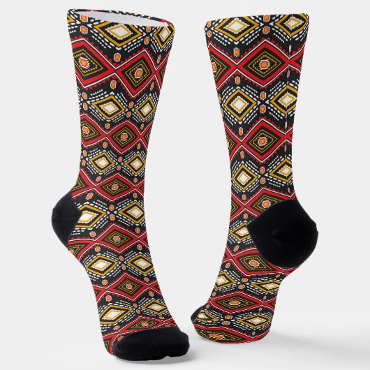 African Wax Print Africa United Afri Power Socks ソックス (傾斜あり)