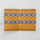 African Wedding Invitation | Gold & Kente Pattern  招待状 (内部)