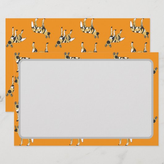 African Wild Dogs 便箋 (正面/裏面)