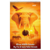 African Wildlife Calendar – Big Five & Iconic カレンダー (カバー)
