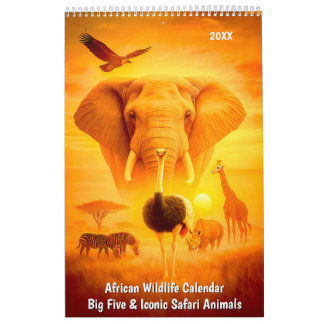 African Wildlife Calendar – Big Five & Iconic カレンダー