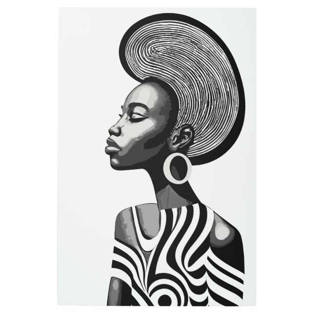 African woman - African style メタルプリント (正面)