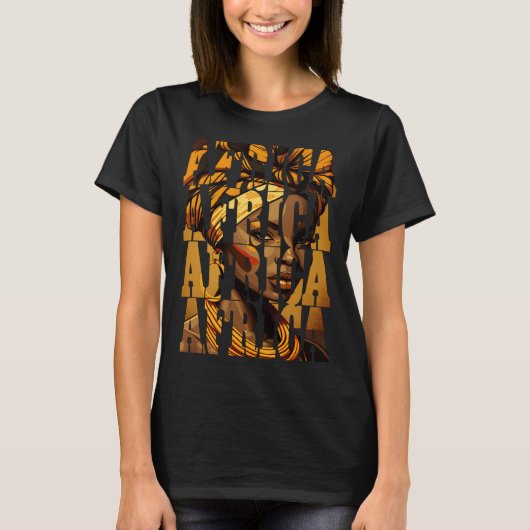 African woman Black History Month Africa  1 Tシャツ (正面)