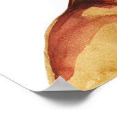 African woman. Watercolor artwork, painting ポスター (角)