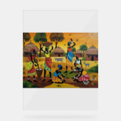 African women at work Throw Cushion アクリルサイン (正面)