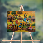 African women at work Throw Cushion アクリルサイン (ニュートラル)