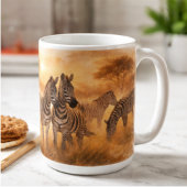 African Zebra Herd | Savannah Wildlife Art コーヒーマグカップ