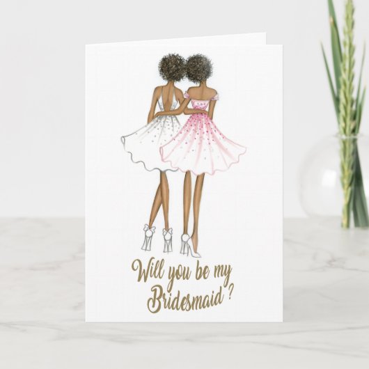AfricanAmericanBride/AfricanAmericanBridesmaidCard 招待状 (正面)