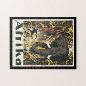 Afrikaのヴィンテージ旅行ポスター ジグソーパズル (横)